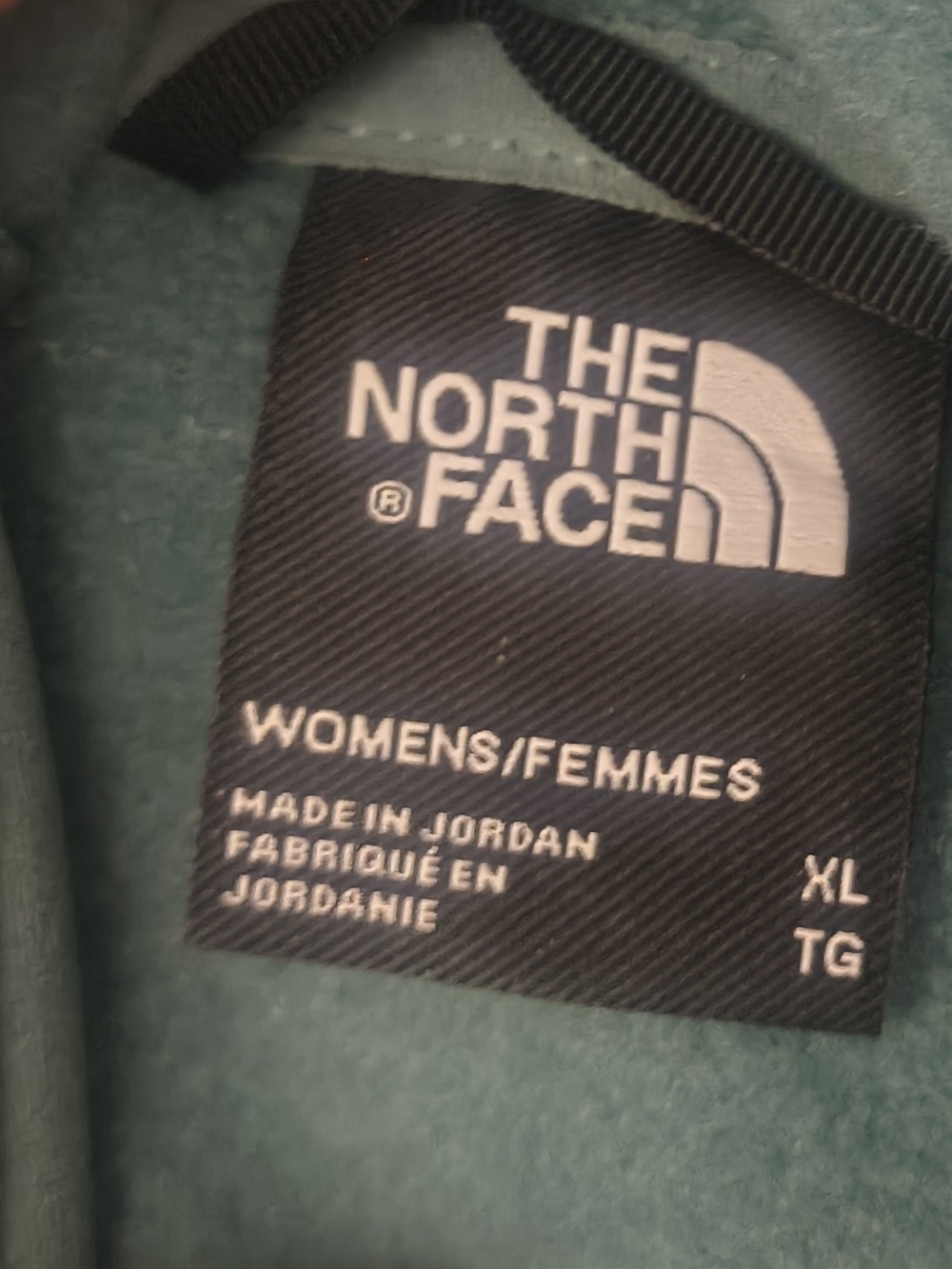 The North Face Women's XL Hoodie Sage Green Cropped Pullover Sweatshirt Top - Picture 2 of 7
